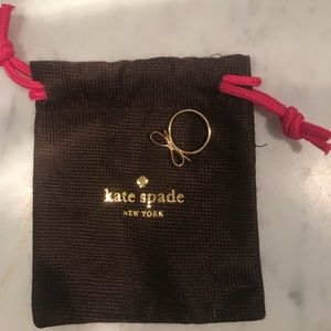 Kate Spade Gold Bow Ring, Size 6